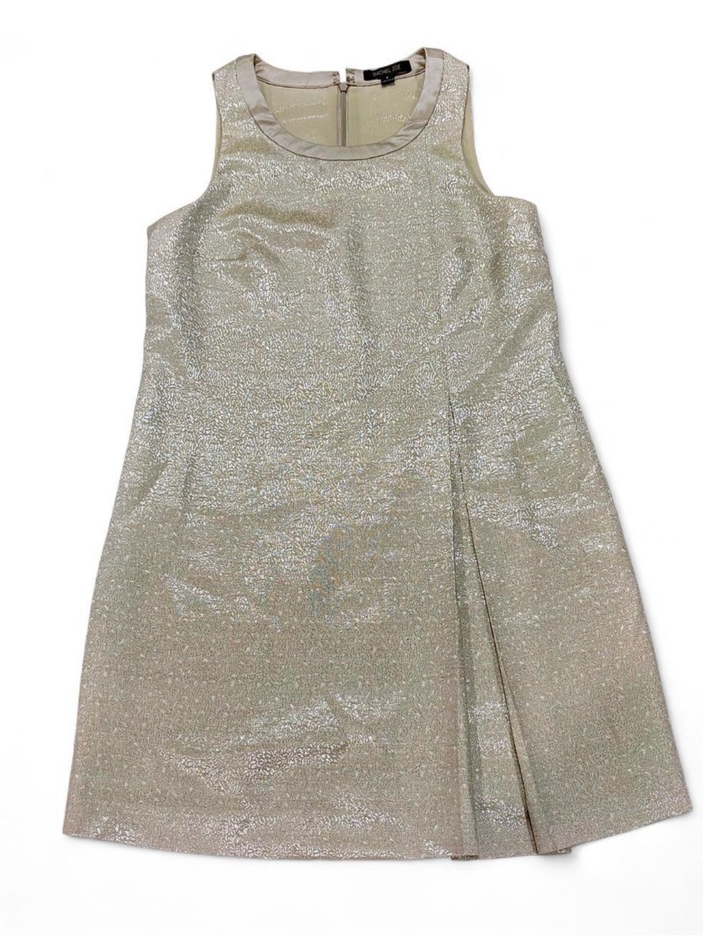 Rachel Zoe Metallic Silver Sleeveless Mini Dress